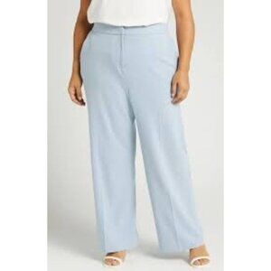 Halogen High Waisted‎ Relaxed Trouser Pants Womens Size 2X Light Blue